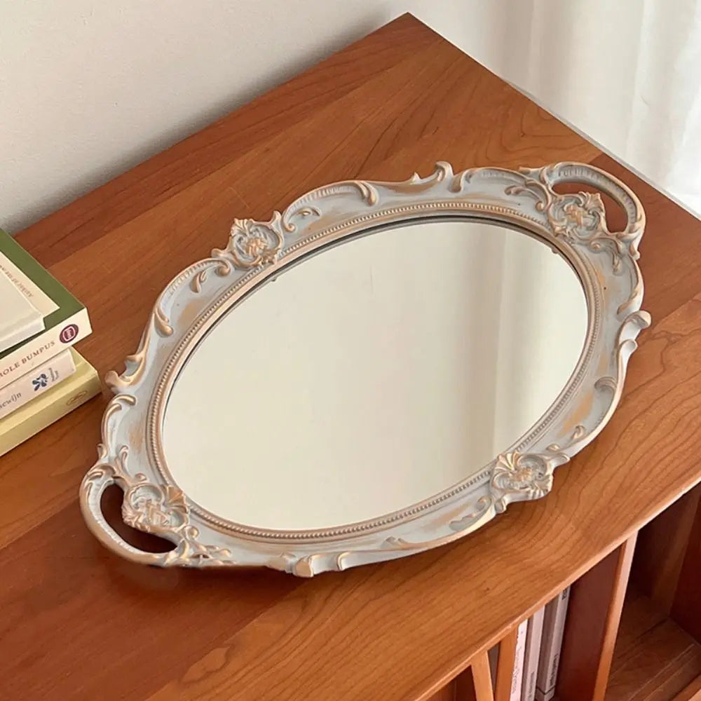 Oval Shape Decorative Wall Mirror Glass Material French