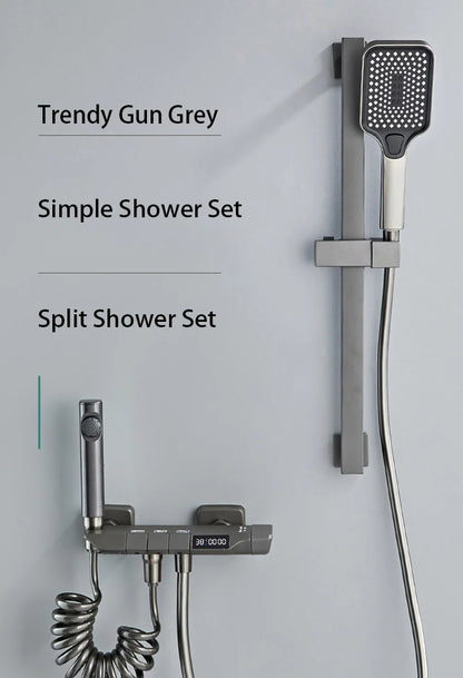 Modern Shower System Full Grey Way Piano Keys