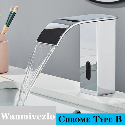 Smart Sensor Bathroom Basin Faucet Intelligent Black Automatic