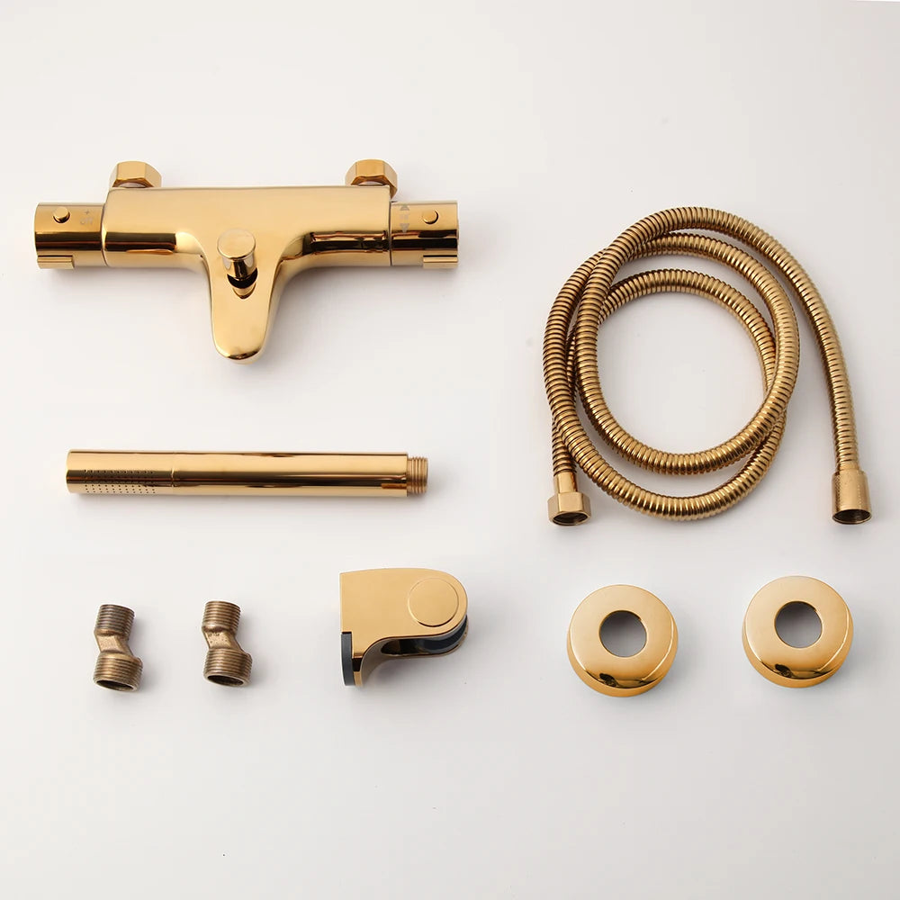Kemaidi Golden Bathtub Faucets Thermostatic Mixer Faucet Constant