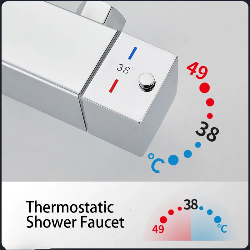 Thermostatic Faucet Bathtub Shower Faucet Wall Mounted