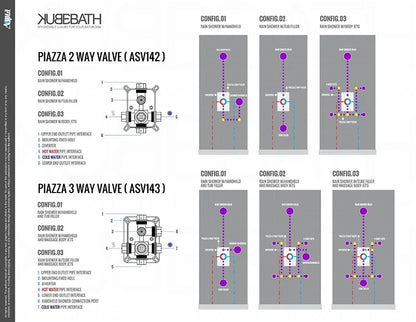 Digital Wall Mounted Shower Mixer Valve 2/3 Way