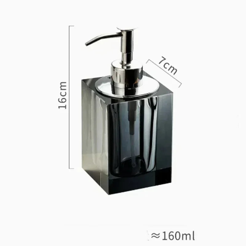 Light Luxury Crystal Glass Bathroom High End Shampoo