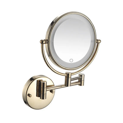 Bathroom 8-Inch Makeup Mirror Folding Rotating Telescopic Mirror