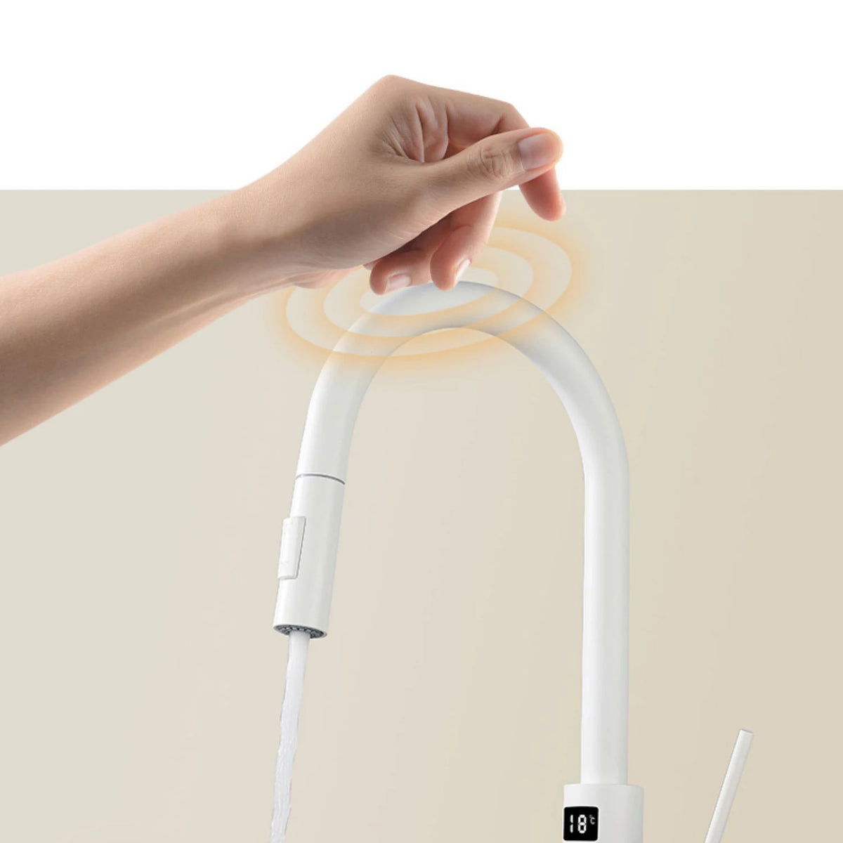 Smart Digital Touch On Faucets Pull Down Cold