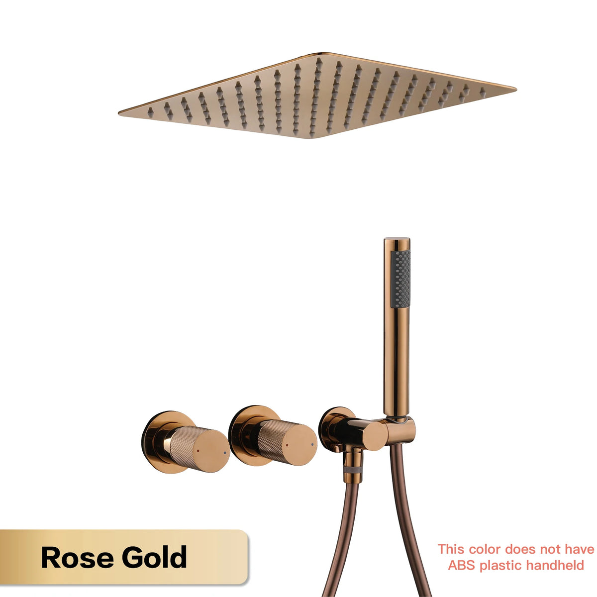 Aitana Minimalist Gun Grey Brass Ceiling Shower System