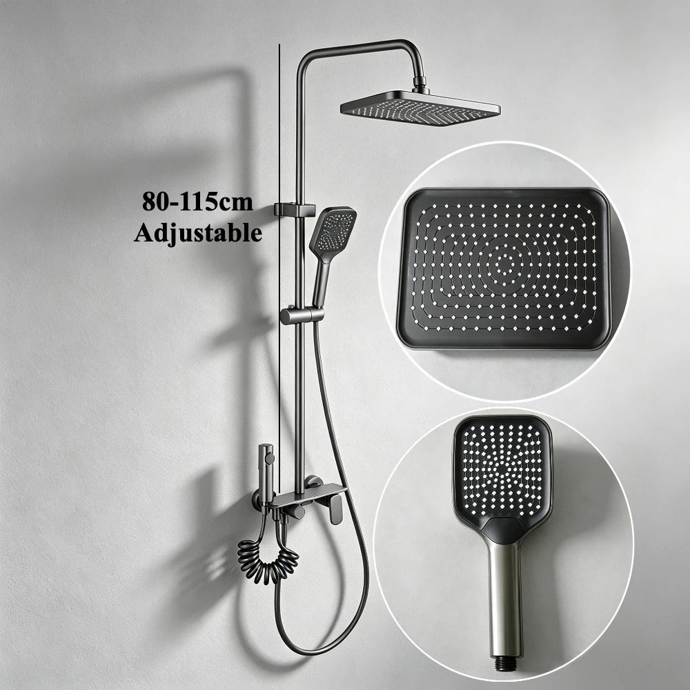 Four Ways Water Outlet Bathroom Shower System Wall