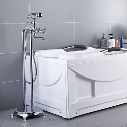 Brass Bathroom Faucet Bathtub Faucets 360 Rotation Floor