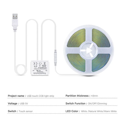 Makeup Mirror Backlight Lighting Cob 5v Usb Led