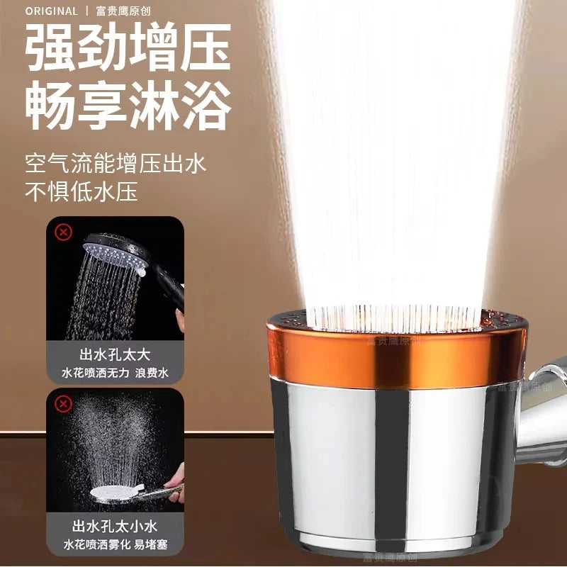 In Large Flow Shower Head Filter Modes High