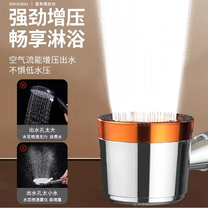 In Large Flow Shower Head Filter Modes High