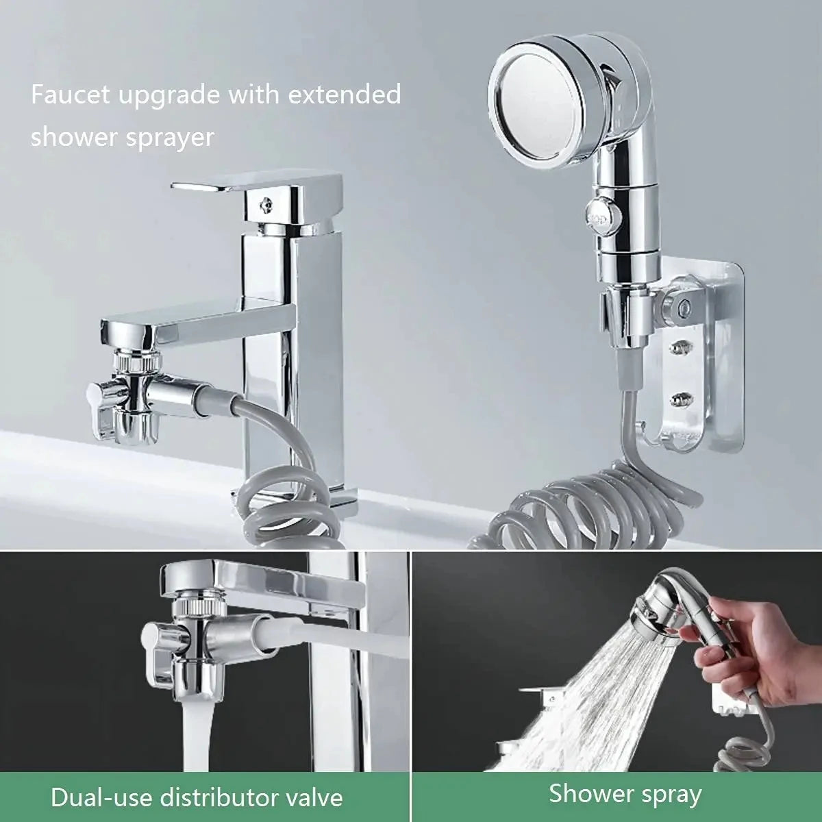 Shower Faucet Hose Handheld Shower Head Spray Tap