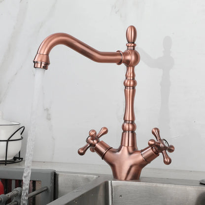Kemaidi Gold Bathroom Sink Faucet Brass Hole Deck