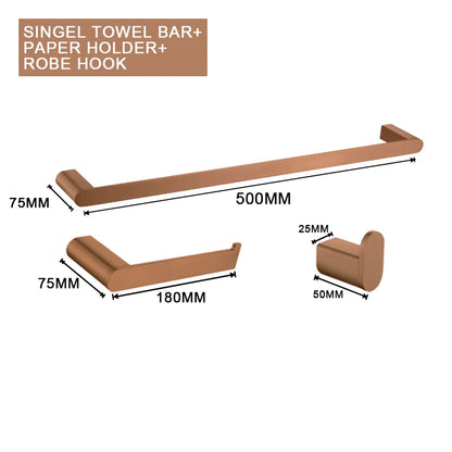 Brushed Rose Gold Wall Mount Shelf Toilet Bath