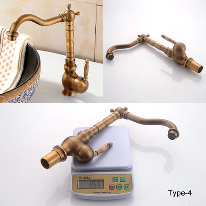 Bathroom Sink Faucet Antique Bronze 360 Degree Turn