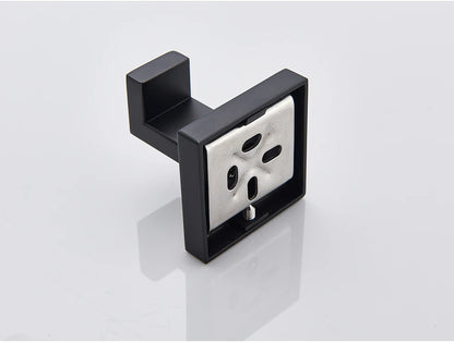 Bathroom Hardware Black Robe Hook Towel Rail Bar