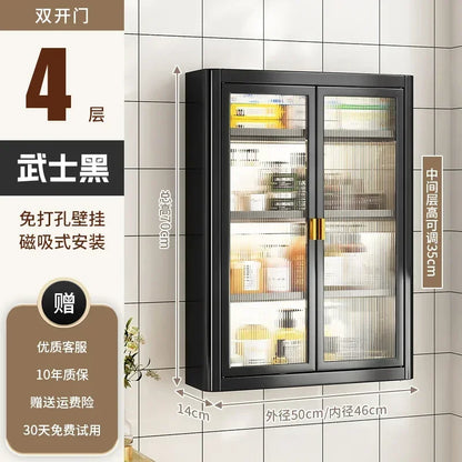 Modern Wall Mounted Bathroom Cabinet White Waterproof Storage