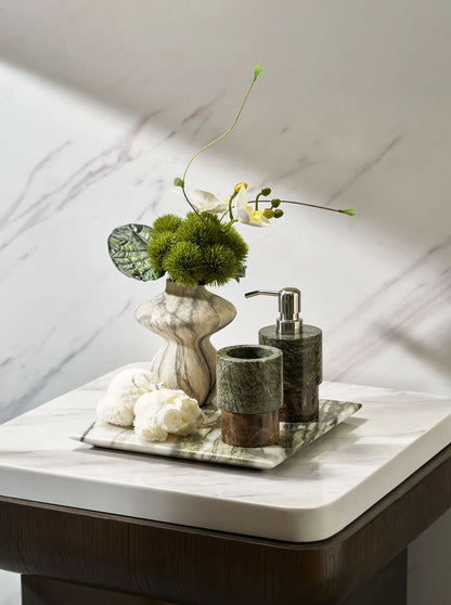 Nordic Color-Blocked Marble Lotion Bottle Aromatherapy Tray