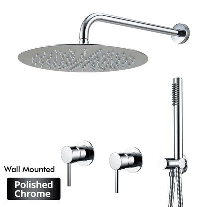 Rainfall Shower Rose Gold Wall Mounted Bathroom Shower