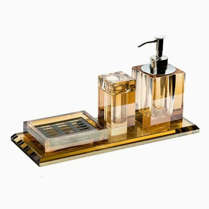 Light Luxury Crystal Glass Bathroom High End Shampoo