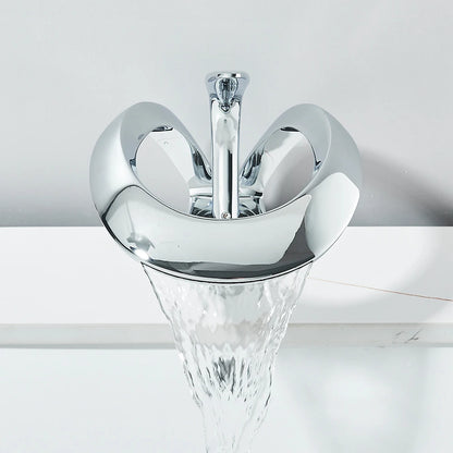 Waterfall Creative Bathroom Basin Faucet Sink Faucet Deck
