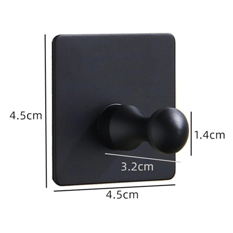 Aluminum Alloy Robe Hook Towel Hooks Self Adhesive