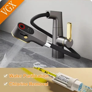 Vgx Bathroom Faucets Pull Out Basin Mixer Sink