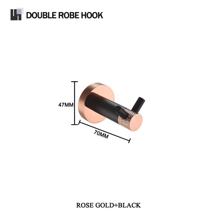 Rose Gold &Black Wall Mount Shelf Toilet Bath