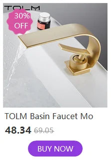 Tolm Basin Faucet Modern Bathroom Mixer Tap Orange