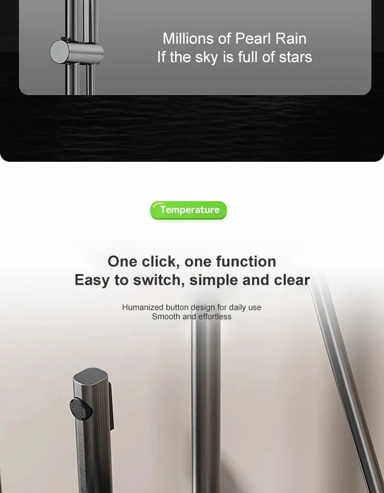 Bathroom Piano Key Ways Water Outlet Luxury Shower