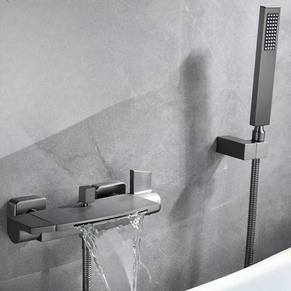 Brushed Gold Bath Shower Faucet Brass Bathtub Faucet