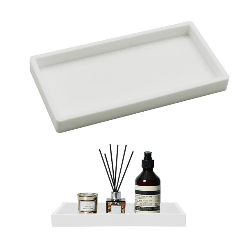 Bathroom Counter Tray Thickened Silicone Bathroom Vanity Tray