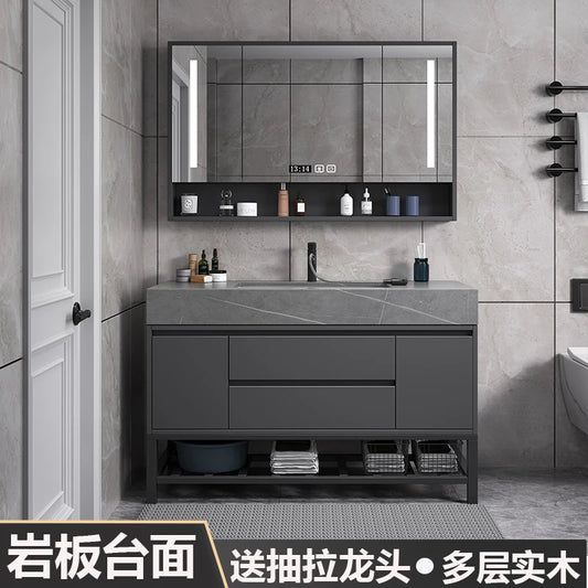 Washbasin Floor Bathroom Cabinets Vintage Drawer Light Toilet