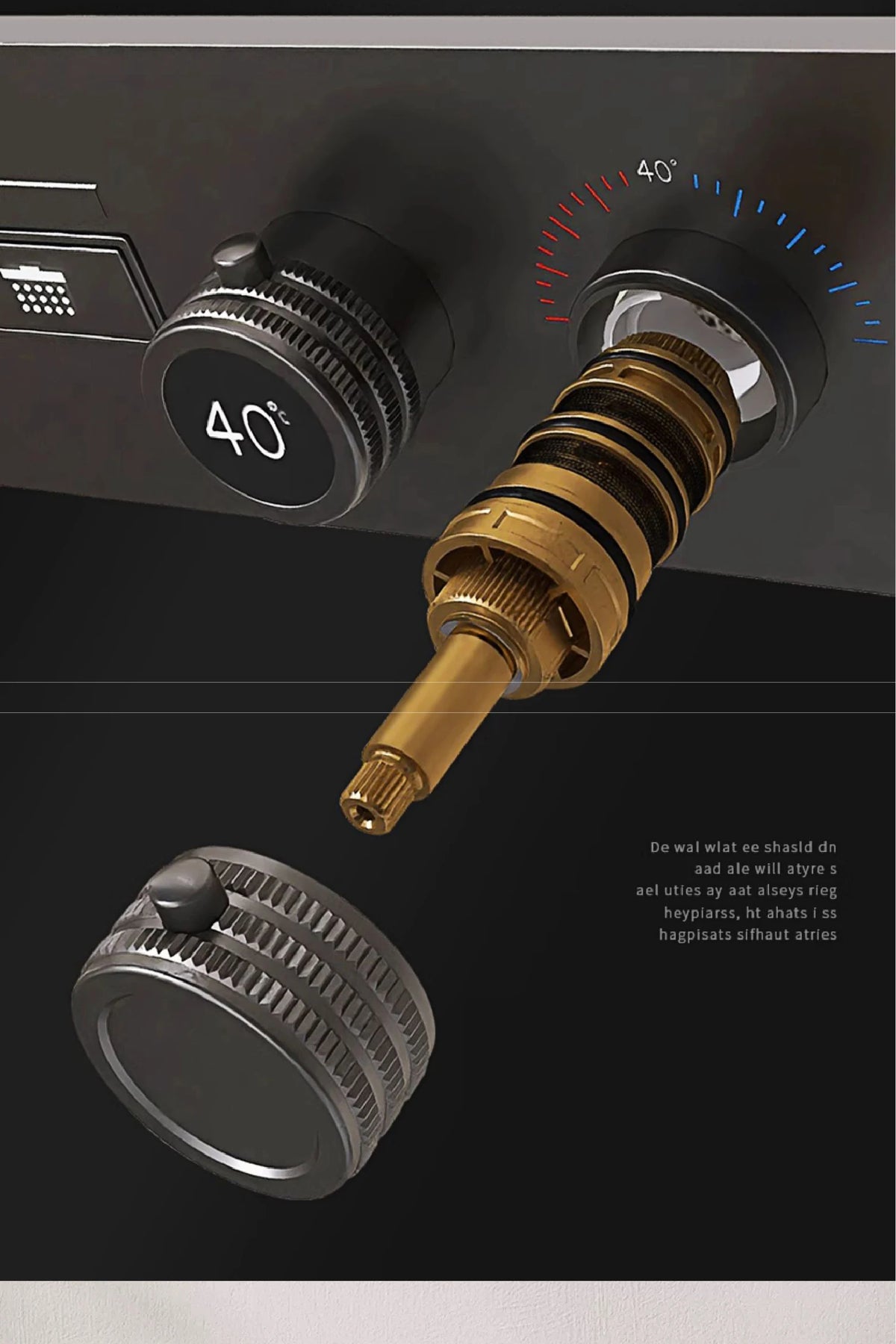 Luxury Gun Gray Brass Shower System Ceiling Design
