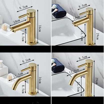Brushed Gold Bathroom Faucet Modern Lavatory Vanity Sink