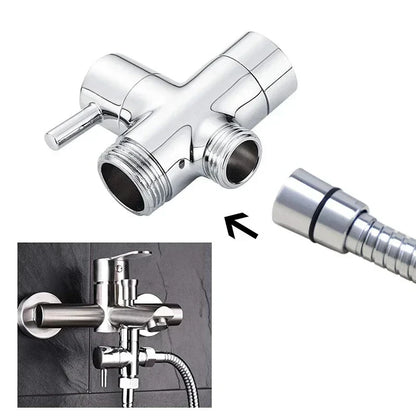 G1/2 Inch Three-Way Diverter Valve T-Type Adapter Converter