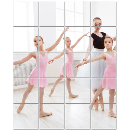 10/20/30pcs Mirror Wall Sticker Mirror Diy Square Decal