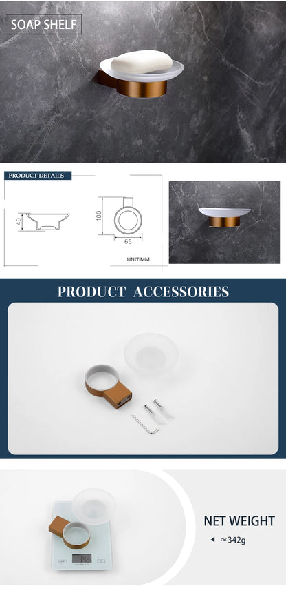 Brushed Rose Gold Toilet Paper Holder Towel Bar