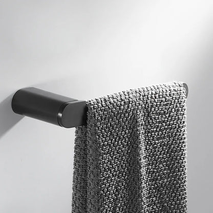 Gunmetal Grey Full Brass Bathroom Storage Towel Rack