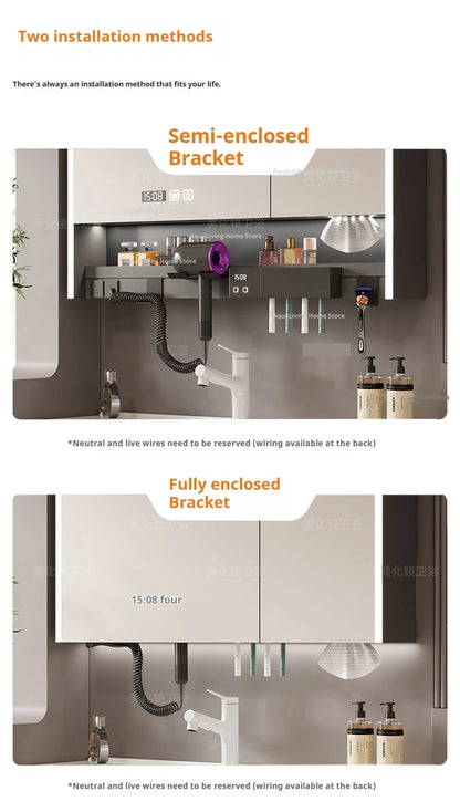 Modern Smart Bathroom Mirror Cabinet Wall-Mounted Vanity Mirror