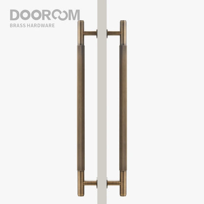 Dooroom Antique Brass Door Double Sided Knurled Pull