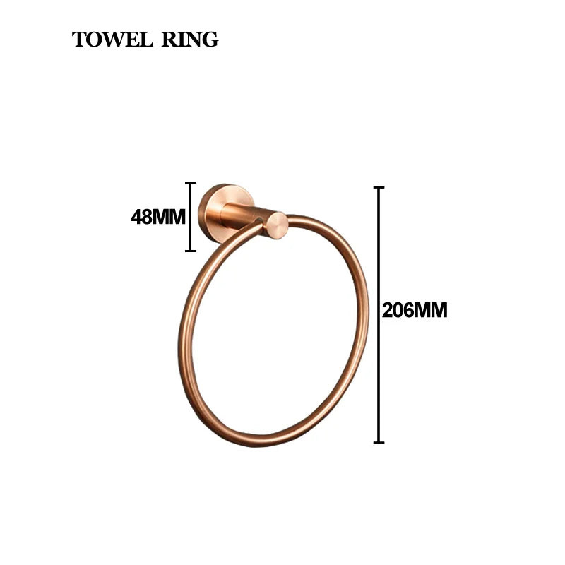 High Quality Brushed Rose Gold Bathroom Pendant Towel
