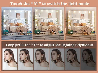 Uk Hollywood Mirror Vanity Make Up Mirror Lights