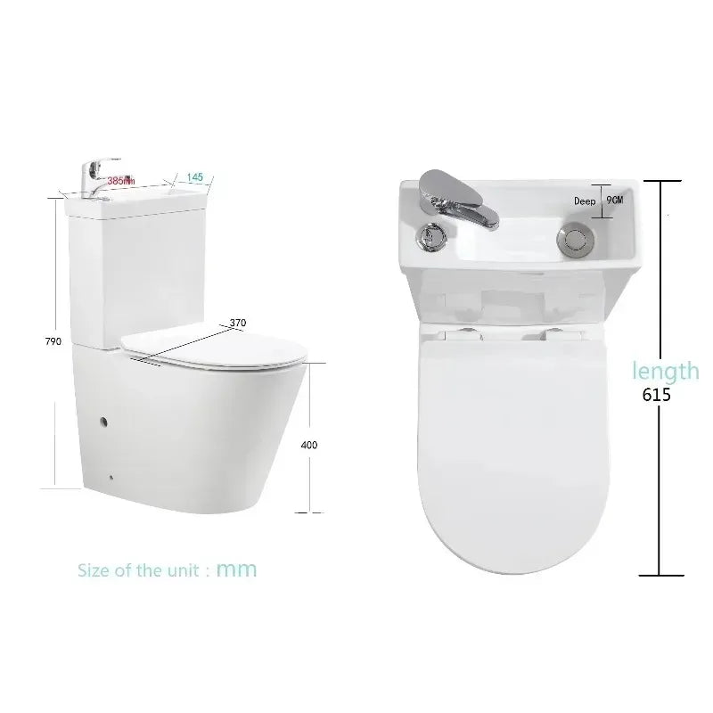 China 2in1 Sink Combined Washbasin Bathroom Toilet Space