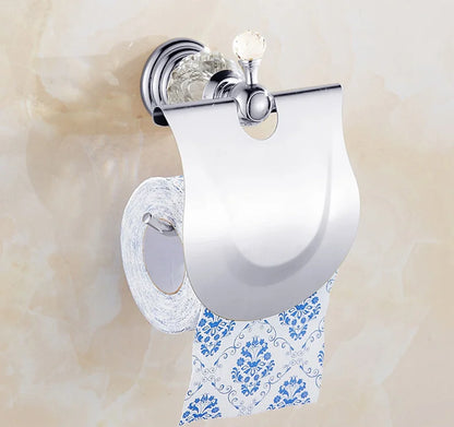Bathroom Hardware Crystal Bath Towel Shelf Toilet Paper