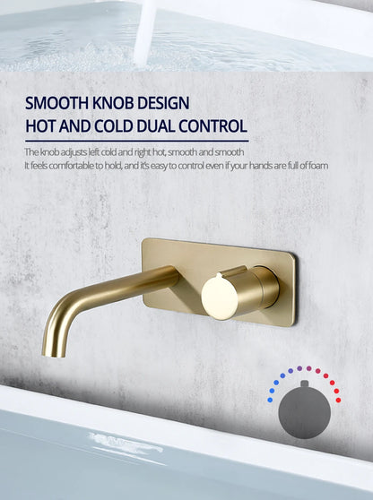 Bathroom Vanity Sink Mixer Cover Plate Cold Wall-Mount