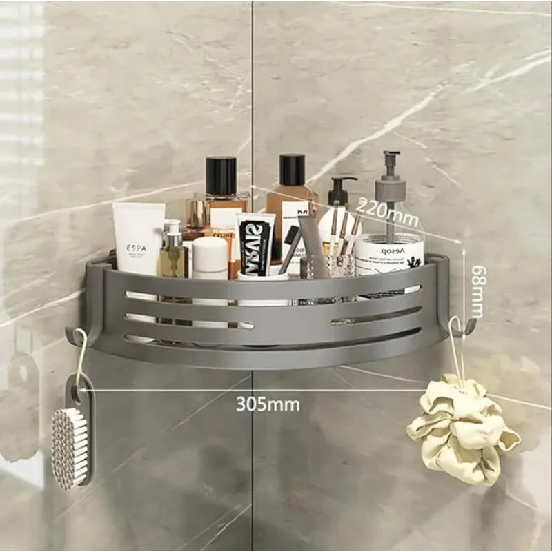 Corner Shower Caddy Adhesive Drilling Installation Options