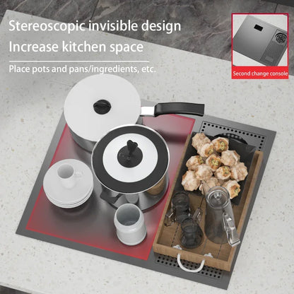 Hidden Cup Washer Nano 304 Stainless Steel Sink