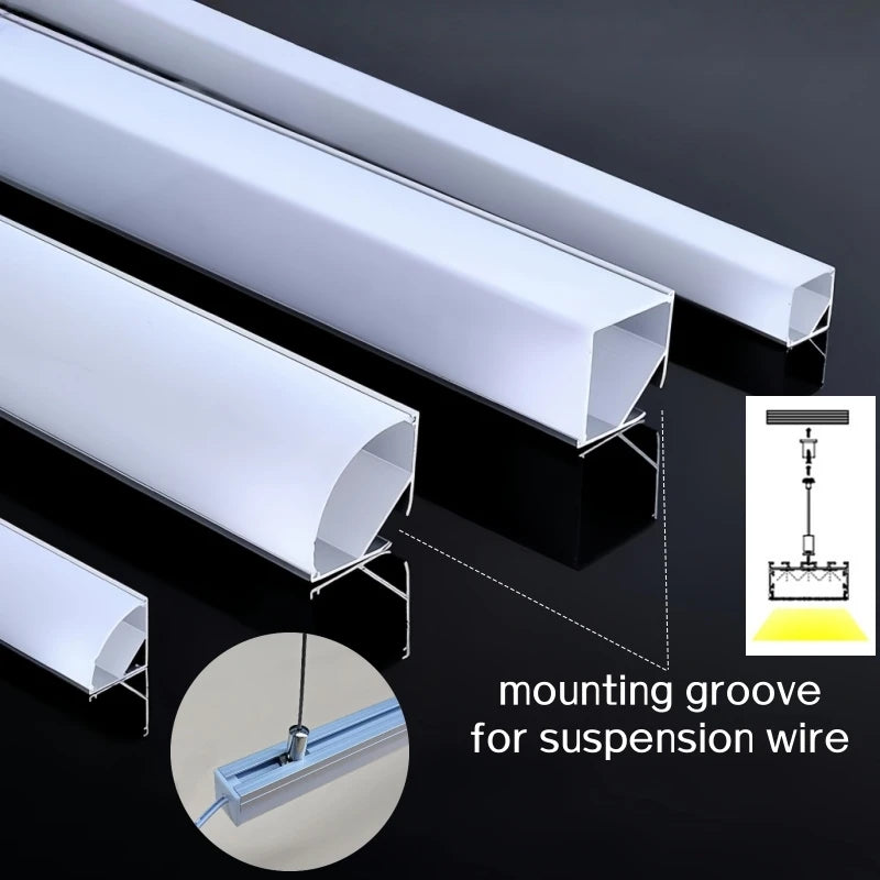 Three-Sided Glowing Led Aluminum Profile Tube Lamp Surface