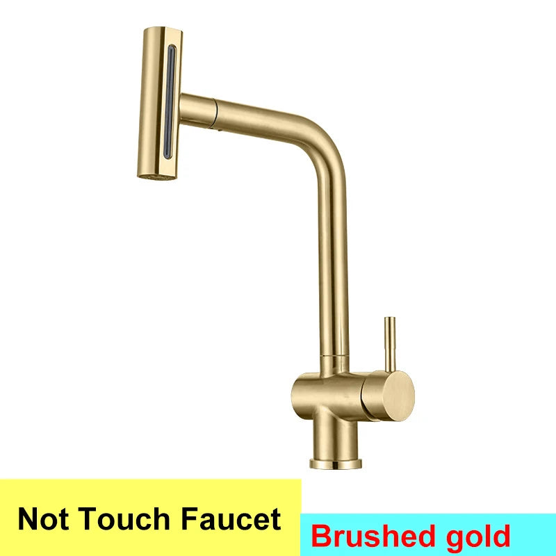 Cold Touch On Faucets Stainless Steel Pull Out